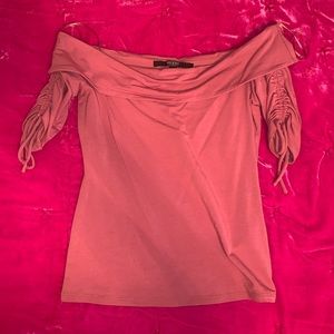 Pink GUESS off the shoulder top